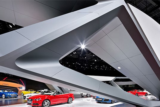 Audi Messestand Shanghai mit Pace Frame