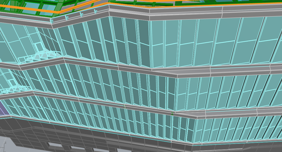 Fassadenmodell in Rhino