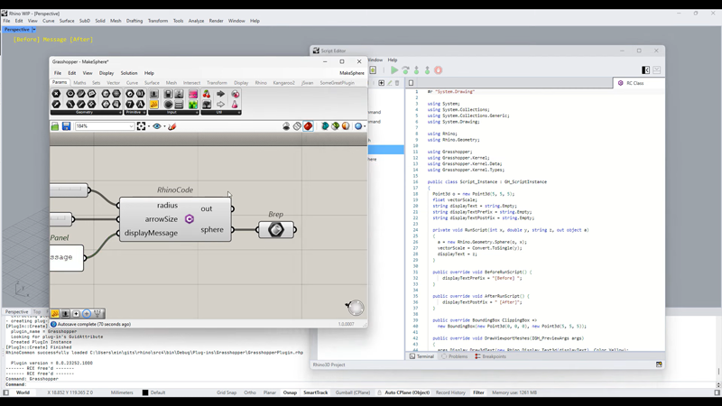 Script Editor in Rhino 8