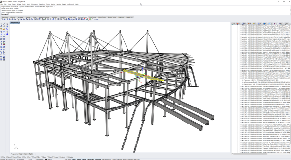 Stahlbaumodell mit Geometry Gym in Rhino